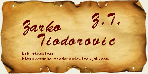 Žarko Tiodorović vizit kartica